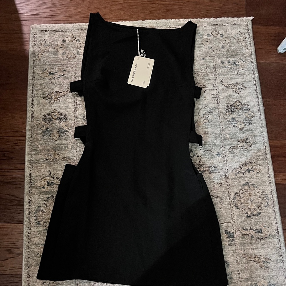 Peppermayo Black Backless Dress with Side Straps - Picture 2 of 4